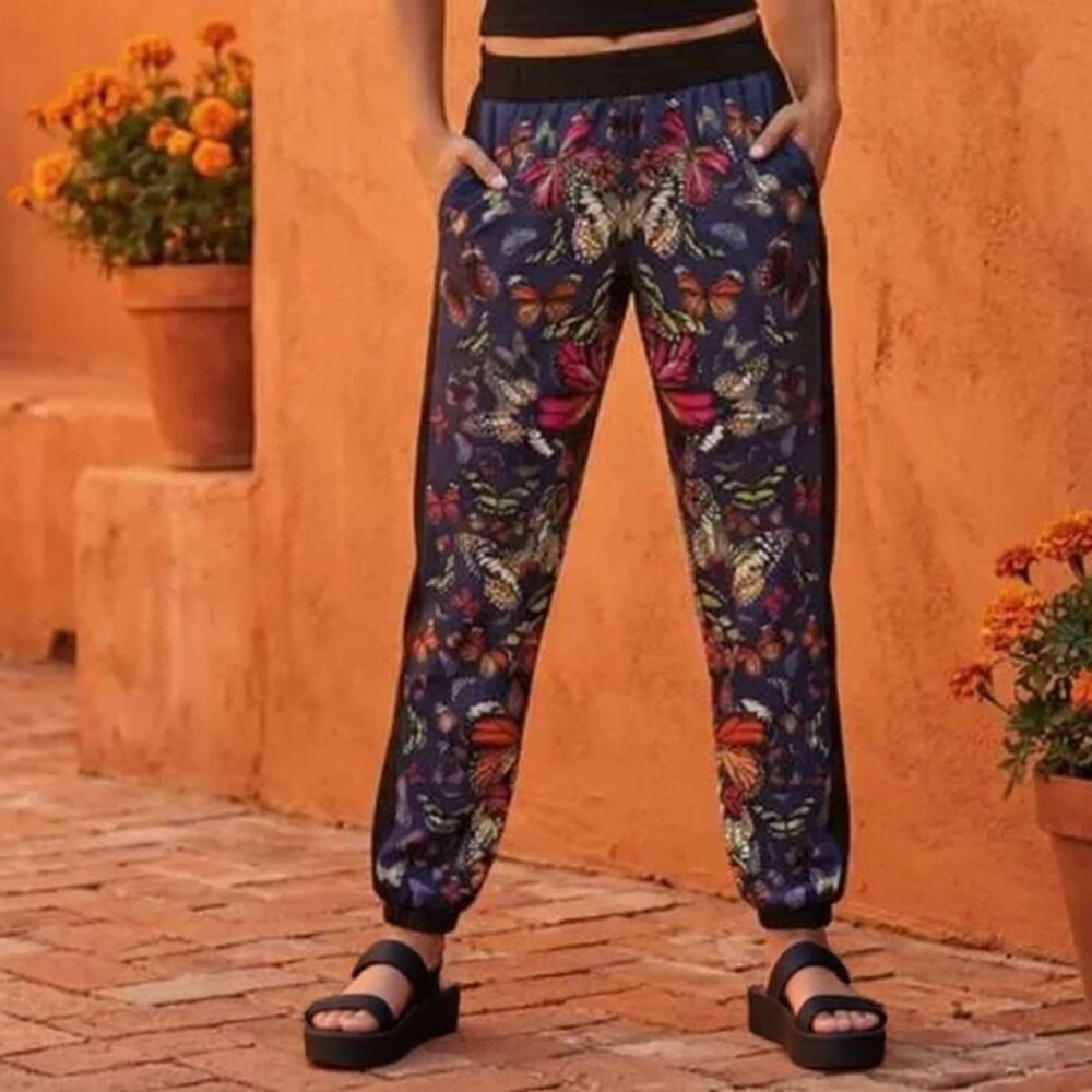 Terez Fairycore Kaleidofly Pop Printed Ripstop Track Pants